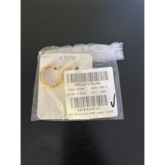 J Crew Ridged hoop earrings BS780 - Picture 3 of 3